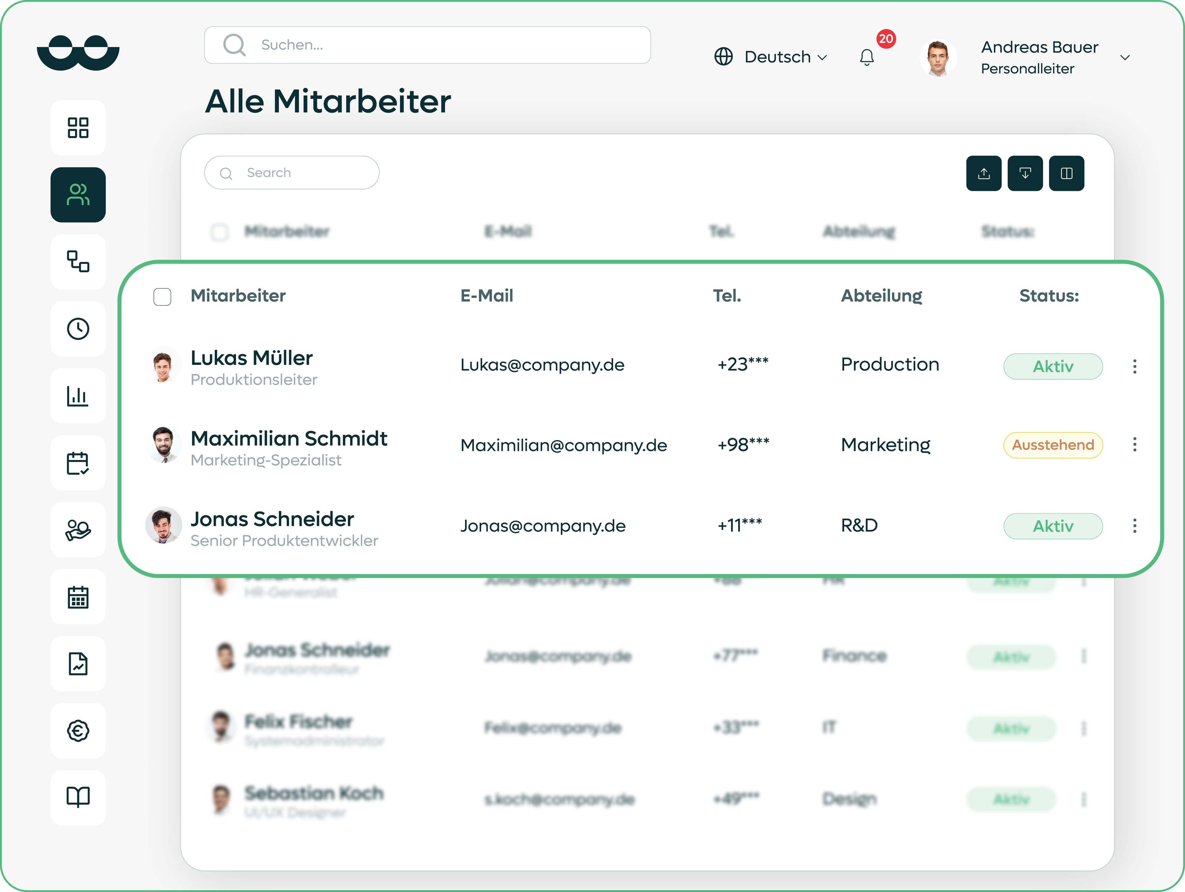Mitarbeiterverwaltung preview
