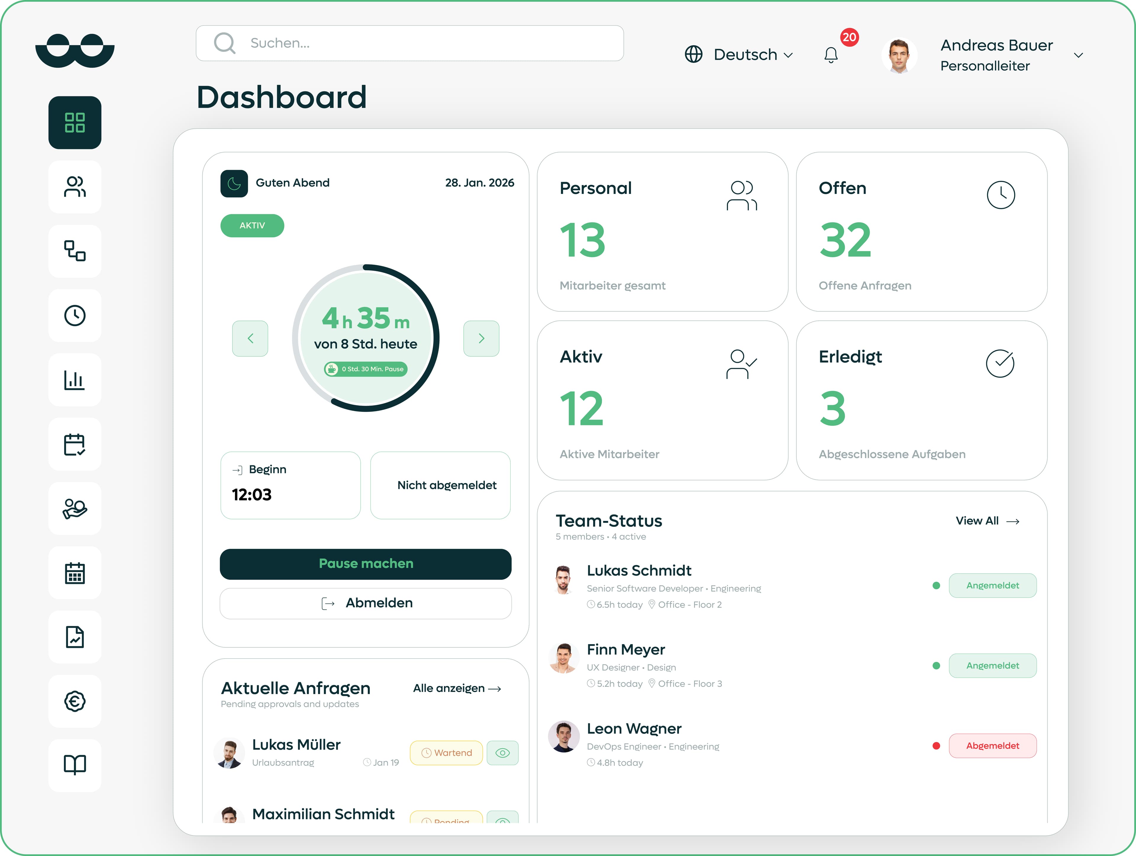 BeneHR dashboard preview